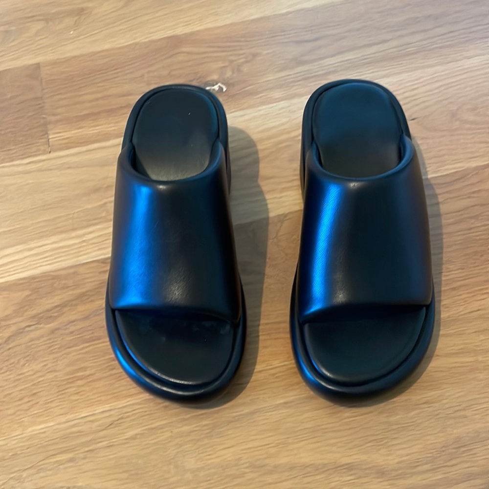 Balenciaga black wedges